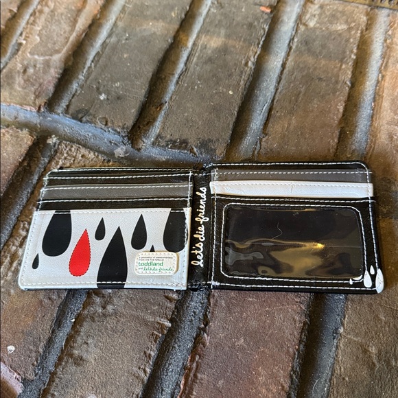Toddland Let’s Die Friends Black BiFold Wallet - Picture 3 of 4